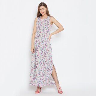 Purys Women Sky Blue Maxi Dress