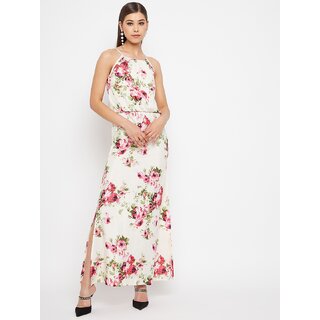 Purys Women White Fit & Flare Dress