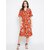 Purys Women Orange Wrap Dress