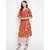Purys Women Orange Wrap Dress