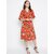 Purys Women Orange Wrap Dress