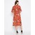 Purys Women Orange Wrap Dress