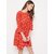 Purys Women Red A Line Dress