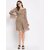 Purys Women Brown Fit & Flare Dress