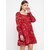 Purys Women Red A Line Dress
