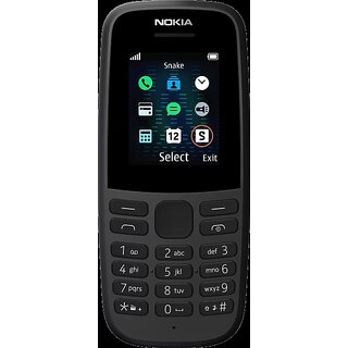 (Refurbished) Nokia 105, Black (2019) - Superb Condition, Like New