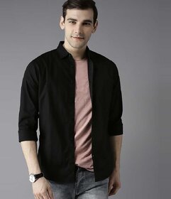 Baleshwar CREATION Men Black Solid Regular Fit Casual Shirt
