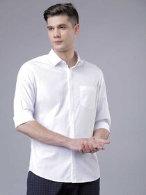Baleshwar Men White Washed Regular Fit Casual Shirt