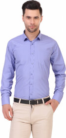 Baleshwar Men Blue Solid Formal Shirt (Pack of 1 )