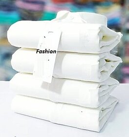 Baleshwar Men White Solid Casual Shirt (Pack of 1 )