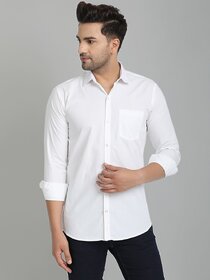 Baleshwar Men White Solid Formal Shirt (Pack of 1 )