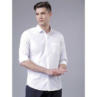 Baleshwar Men White Washed Regular Fit Casual Shirt