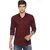 Baleshwar Men Maroon Solid Slim Fit Casual Shirt