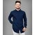Baleshwar Men Blue Solid Slim Fit Casual Shirt