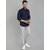 Baleshwar Men Dark Blue Solid Regular Fit Casual Shirt