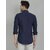 Baleshwar Men Dark Blue Solid Regular Fit Casual Shirt