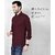 Baleshwar Men Maroon Solid Regular Fit Casual Shirt