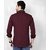 Baleshwar Men Maroon Solid Regular Fit Casual Shirt