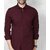 Baleshwar Men Maroon Solid Regular Fit Casual Shirt