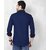 Baleshwar Men Dark Blue Solid Regular Fit Casual Shirt