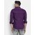 Baleshwar Men Purple Solid Slim Fit Casual Shirt