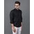 Baleshwar Men Black Solid Formal Shirt (Pack of 1 )