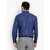 Baleshwar Men Dark Blue Solid Slim Fit Formal Shirt