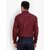 Baleshwar Men Maroon Solid Formal Shirt (Pack of 1 )