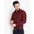 Baleshwar Men Maroon Solid Formal Shirt (Pack of 1 )