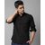 Baleshwar Men Black Solid Regular Fit Casual Shirt.
