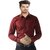 Baleshwar Men Maroon Solid Casual Shirt (Pack of 1 )