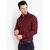 Baleshwar Men Maroon Solid Regular Fit Casual Shirt
