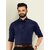 Baleshwar Men Blue Solid Slim Fit Formal Shirt