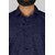 Baleshwar Men Blue Solid Slim Fit Formal Shirt