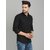 Baleshwar Men Black Solid Casual Shirt (Pack of 1 )