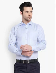 Baleshwar Men Blue Solid Formal Shirt (Pack of 1 )