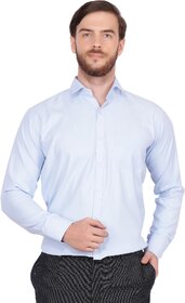 Baleshwar Men Blue Solid Formal Shirt (Pack of 2)