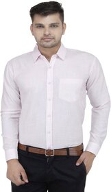 Baleshwar Men Pink Solid Formal Shirt (Pack of 1)