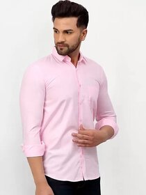 Baleshwar Mens Pink Slim Fit Casual Shirt (Pack of 1)