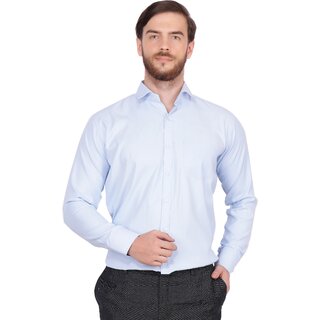 Baleshwar Men Blue Solid Formal Shirt (Pack of 2)