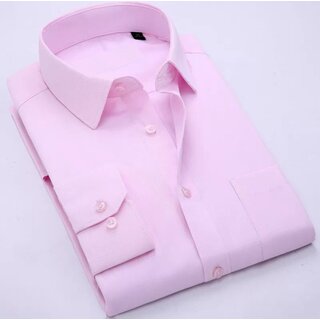 Baleshwar Men Pink Solid Formal Shirt (Pack of 2)