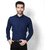 Baleshwar Men Dark Blue Solid Regular Fit Formal Shirt