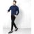Baleshwar Men Dark Blue Solid Regular Fit Formal Shirt