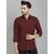 Baleshwar Men Maroon Solid Regular Fit Casual Shirt