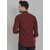 Baleshwar Men Maroon Solid Regular Fit Casual Shirt