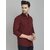 Baleshwar Men Maroon Solid Regular Fit Casual Shirt