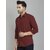 Baleshwar Men Maroon Solid Regular Fit Casual Shirt