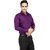 Baleshwar Men Purple Solid Formal Shirt (Pack of 2)
