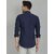 Baleshwar Mens Dark Blue Regular Fit Casual Shirt (Pack of 1)