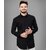 Baleshwar Mens Black Slim Fit Casual Shirt (Pack of 1)